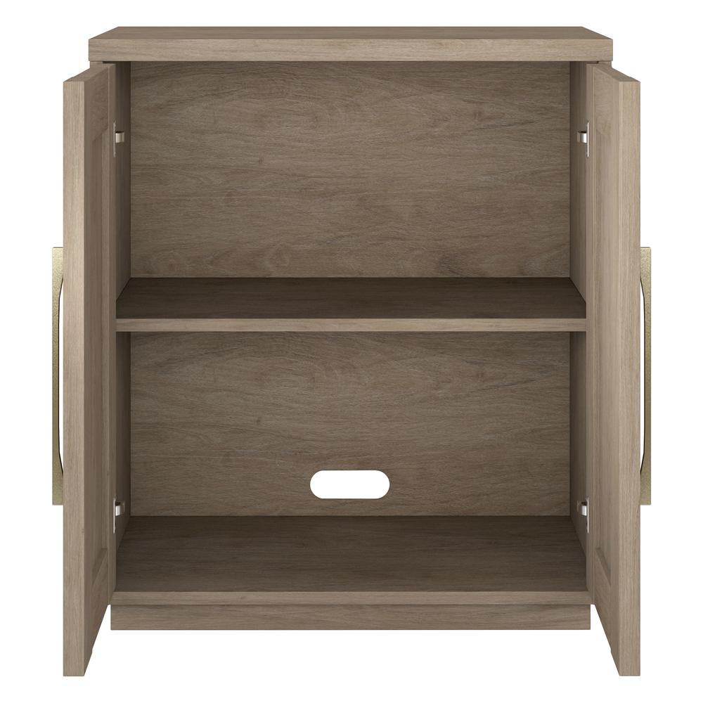28" Accent Cabinet, Modern Sideboard Cabinet with 2 Doors, Antiqued Gray Oak. Picture 4