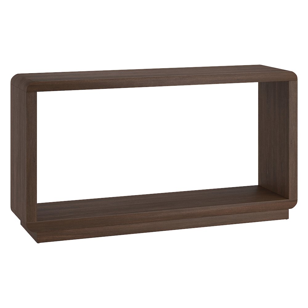 Henn&Hart 55" Modern Rectangular Console Table with Plinth Base and Open. Picture 1