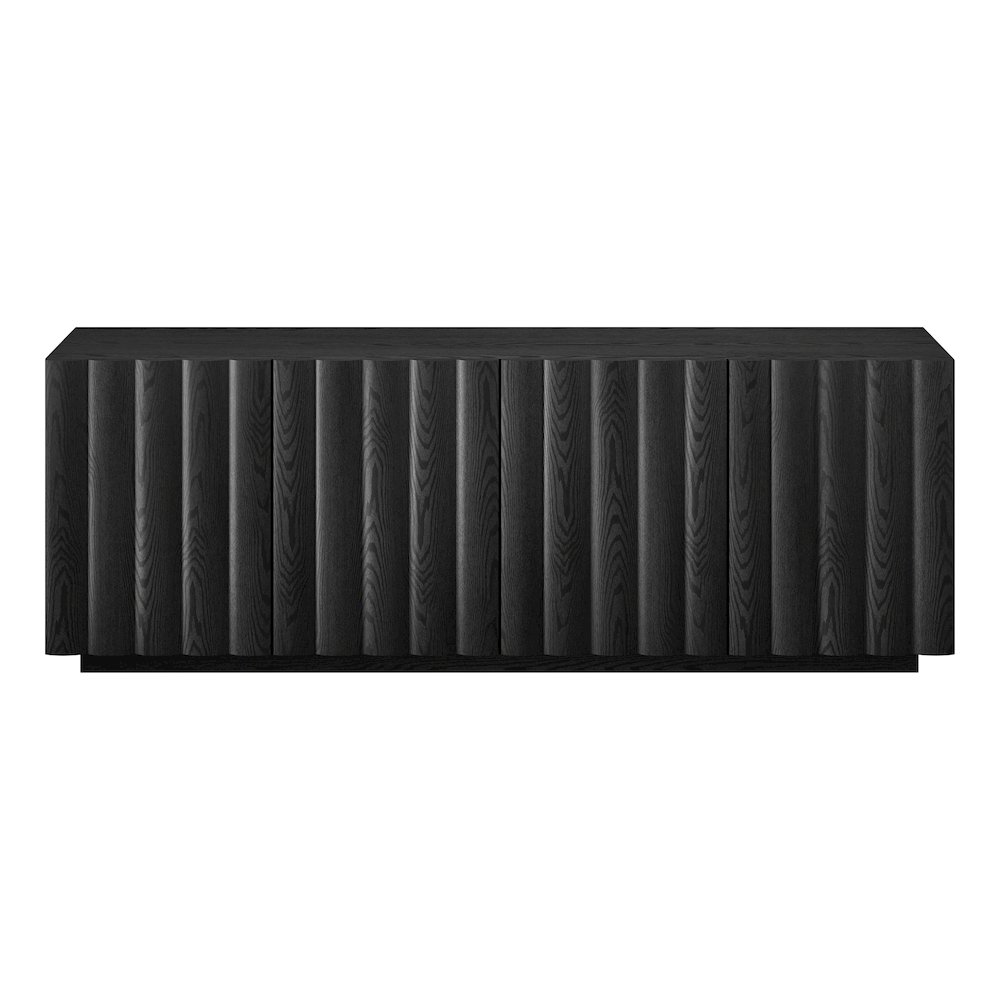 Henn&Hart Fluted TV Stand for TVs up to 75'' with 2 Ribbed Storage Cabinets and. Picture 3