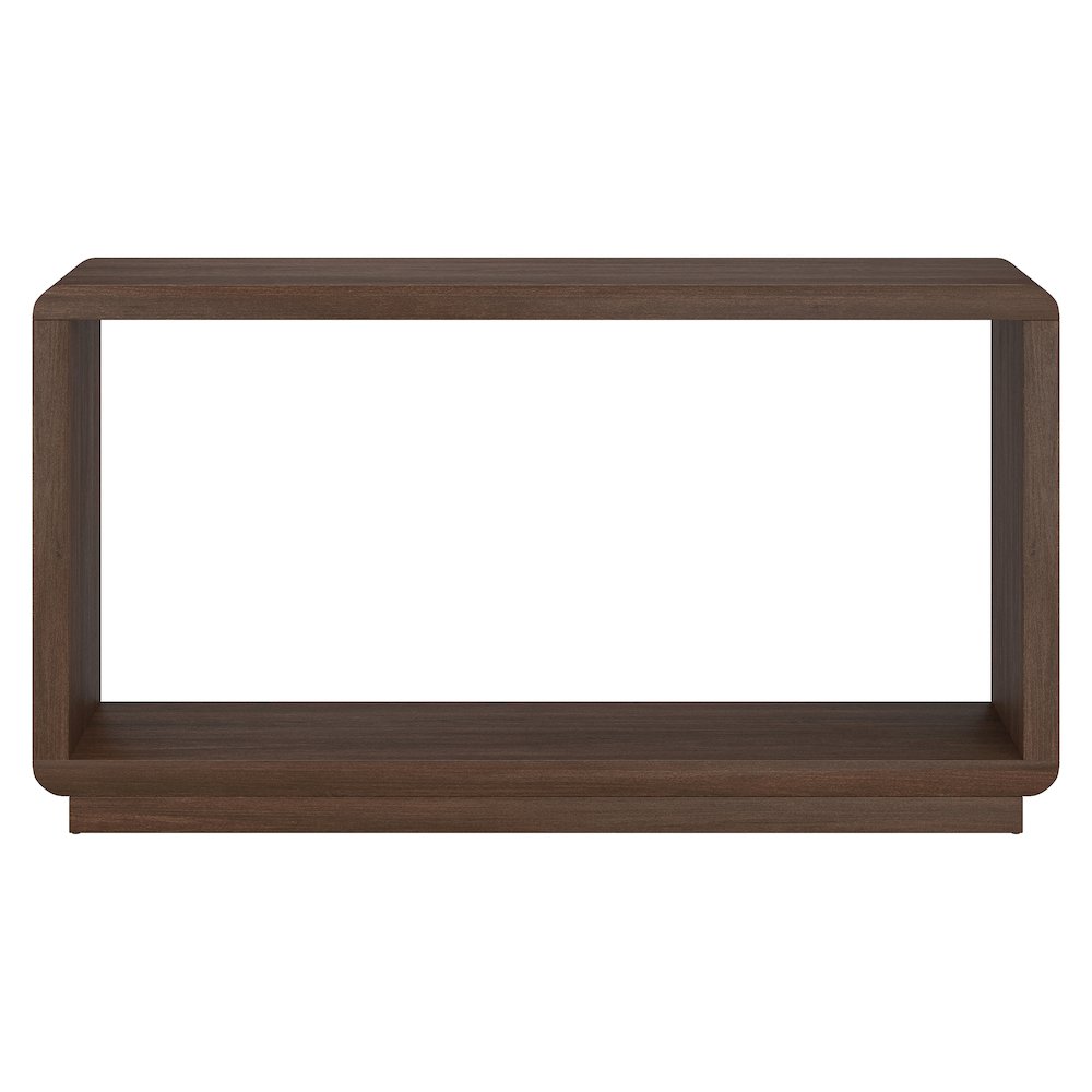 Henn&Hart 55" Modern Rectangular Console Table with Plinth Base and Open. Picture 2