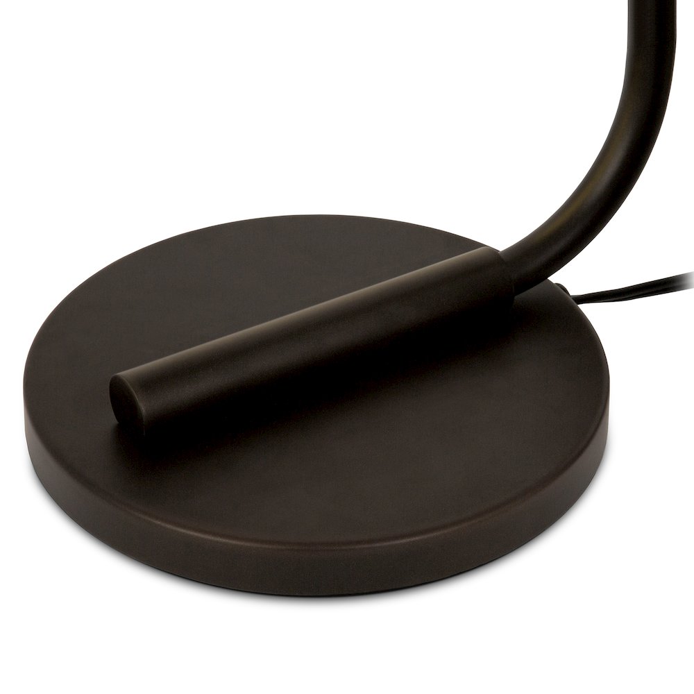 57'' Industrial 1-Light Floor Lamp with White Glass Drum Shade, Black. Picture 9