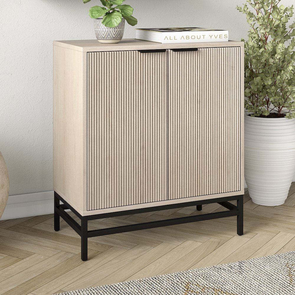 Montello 28" Wide Rectangular Accent Cabinet in Alder White. Picture 3