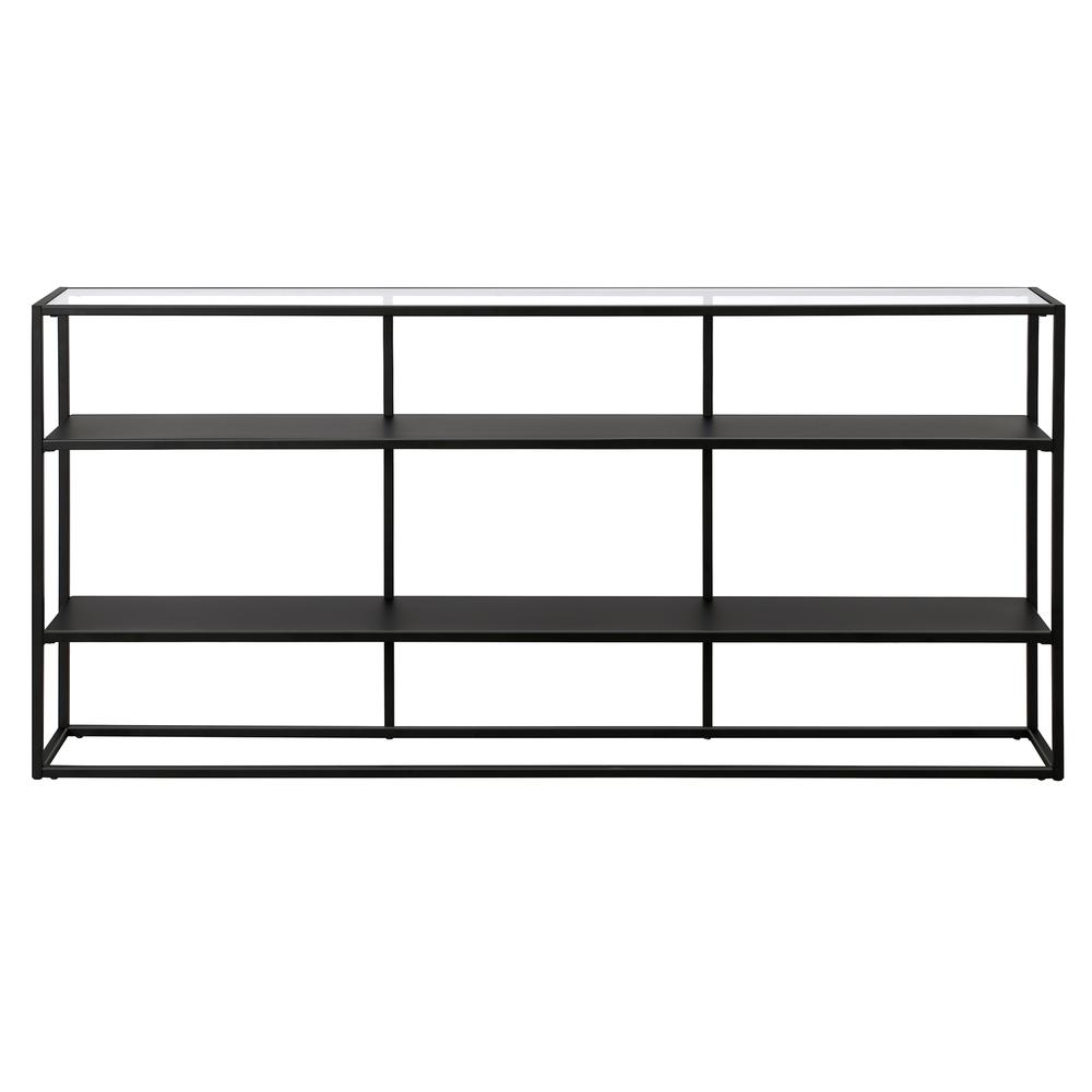 Fallon 64'' Wide Rectangular Console Table in Blackened Bronze. Picture 3
