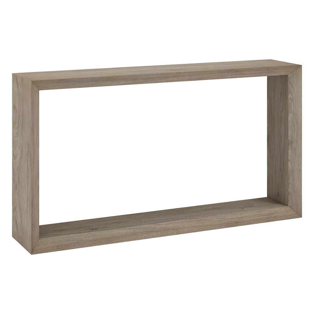Osmond 55" Wide Rectangular Coffee Table in Antiqued Gray Oak. Picture 2