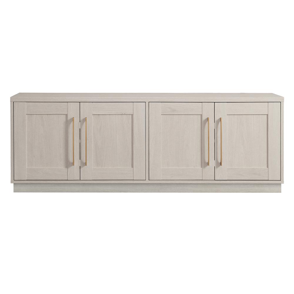 Tillman Rectangular TV Stand for TV's up to 80" in Alder White. Picture 2