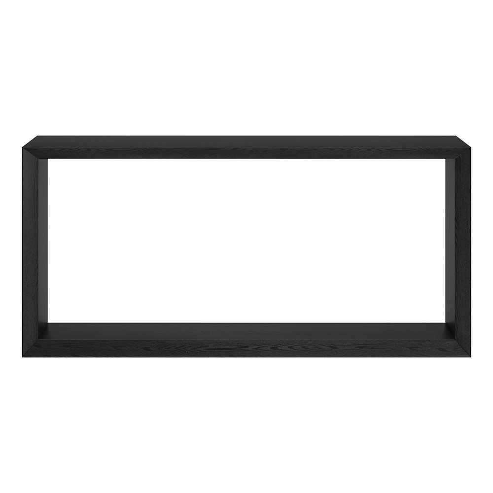Osmond 64" Wide Rectangular Console Table in Black Grain. Picture 2