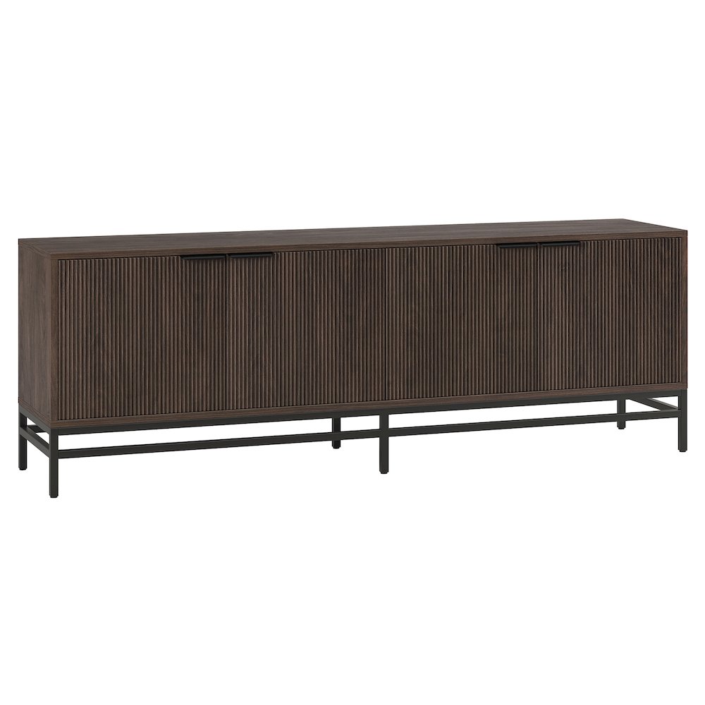 Montello Rectangular TV Stand for TV's up to 78" in Alder Brown. Picture 1