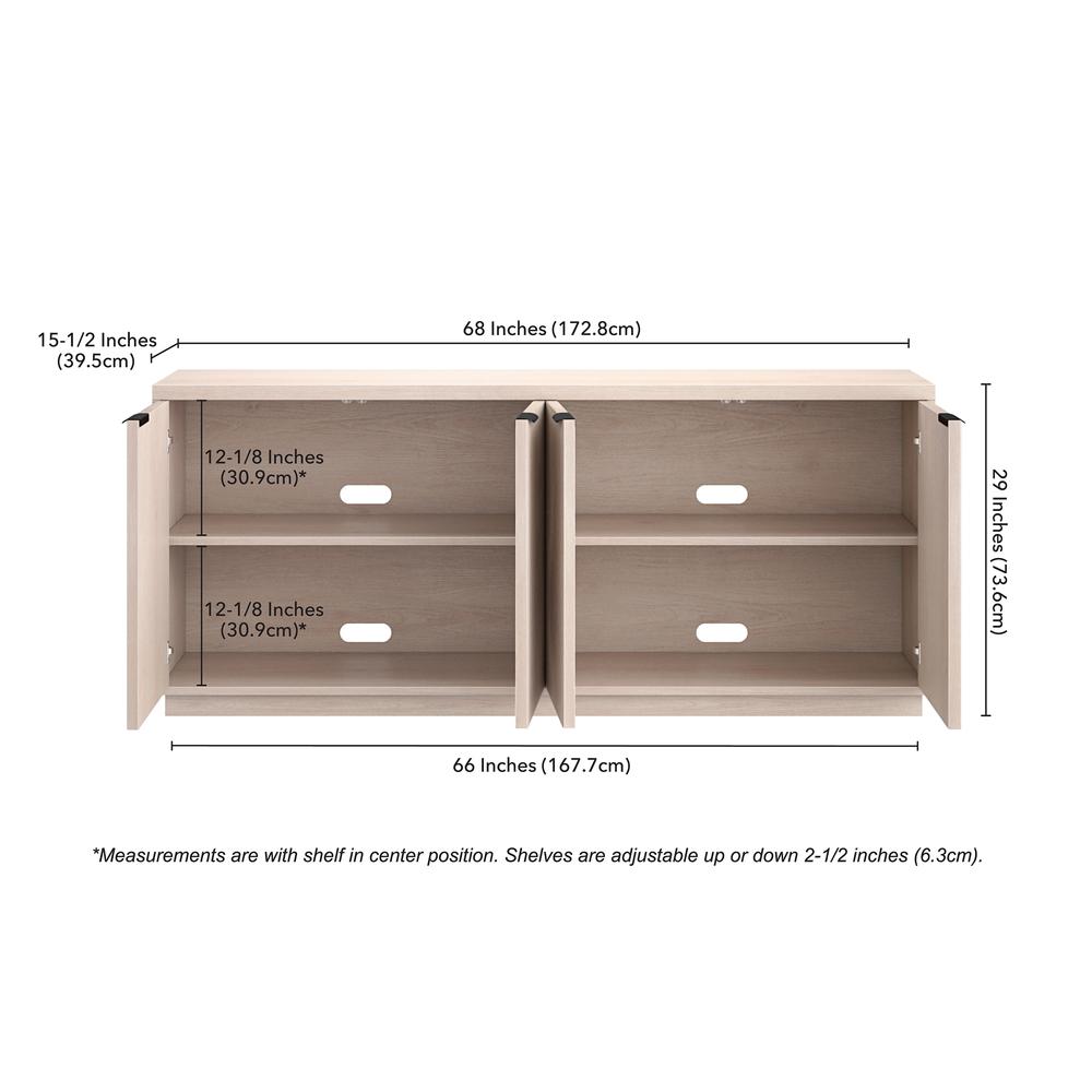 Mansfield 68" Wide Rectangular Buffet Table in Alder White. Picture 5