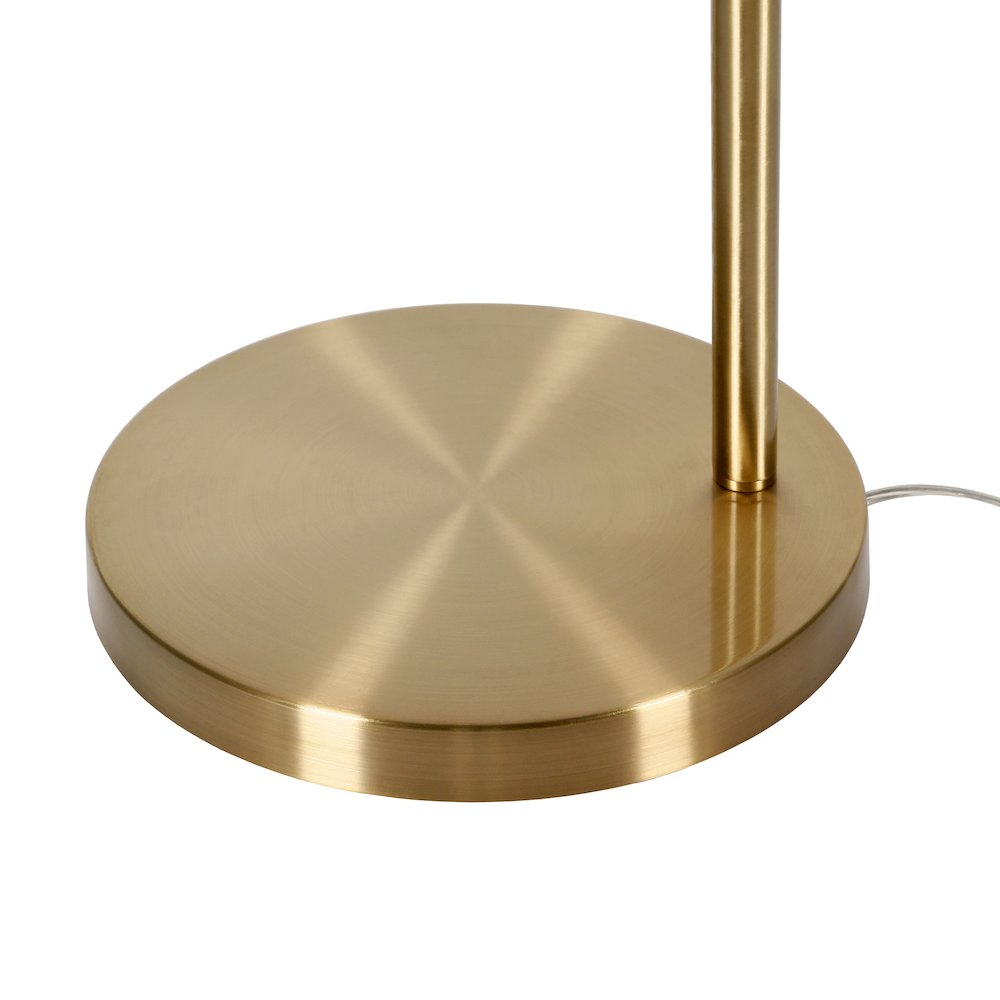 62" Modern 1-Light Floor Lamp with Clear Glass Globe Shade, Gold. Picture 11