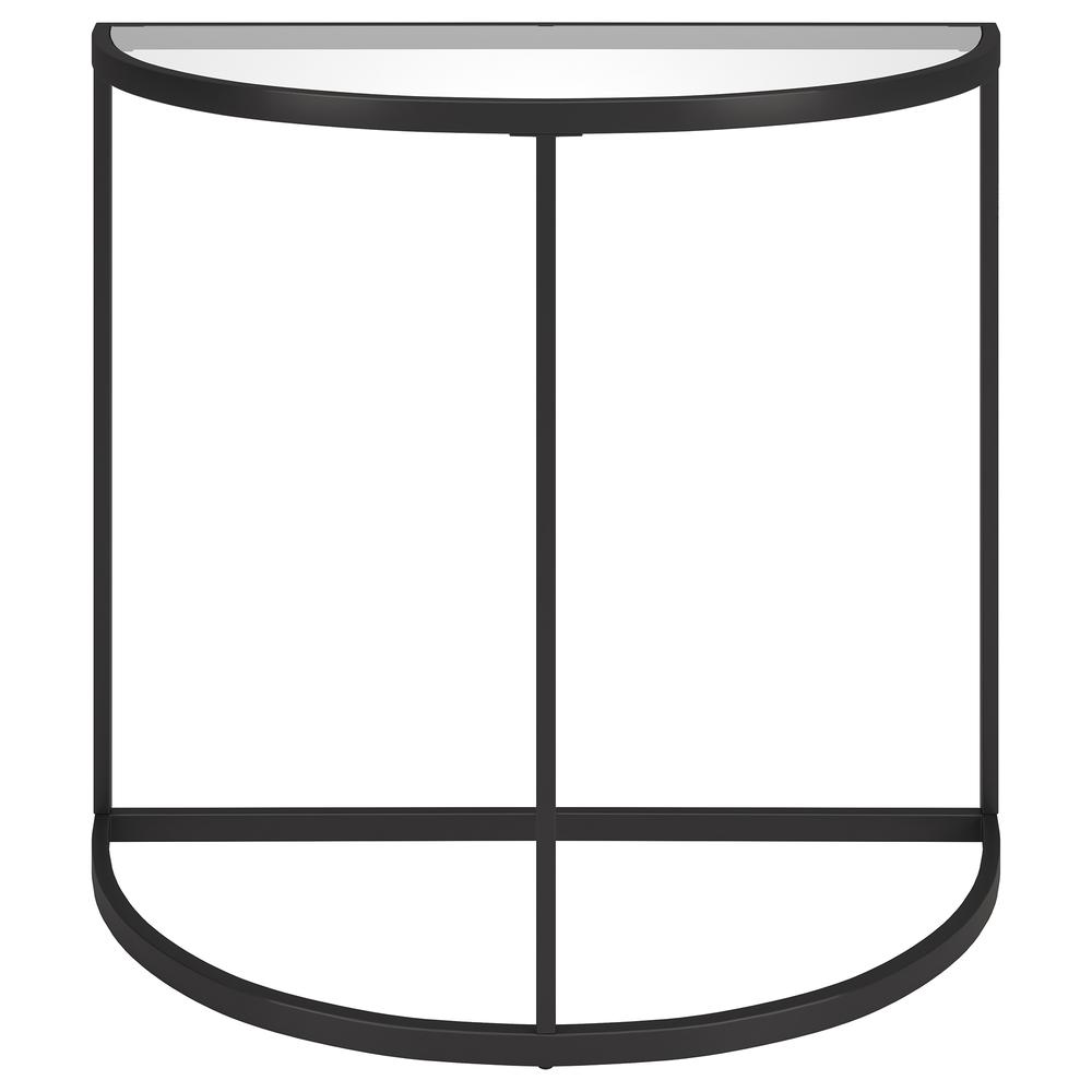 Verlaine 32" Wide Demilune Console Table in Blackened Bronze. Picture 3