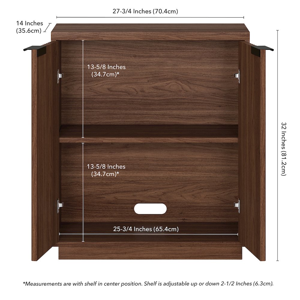 Mansfield 28" Wide Rectangular Accent Cabinet in Satin Walnut. Picture 5