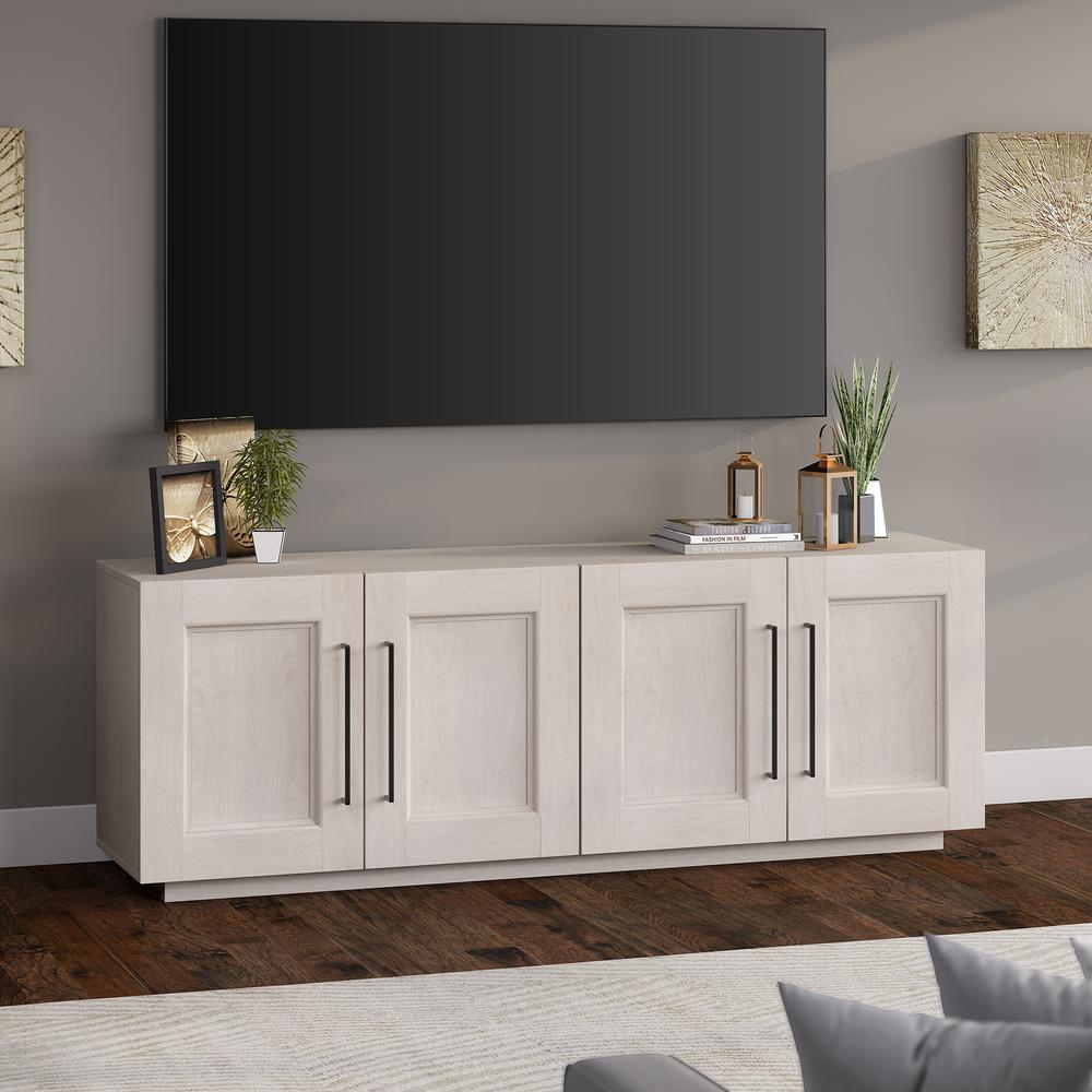 Merrimac Rectangular TV Stand for TV's up to 75" in Alder White. Picture 4