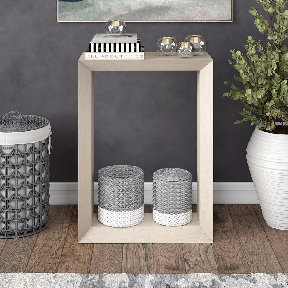 Osmond 22" Wide Rectangular Console Table in Alder White. Picture 4