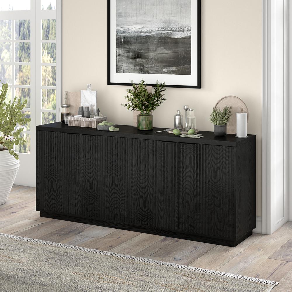 Mansfield 68" Wide Rectangular Buffet Table in Black Grain. Picture 4