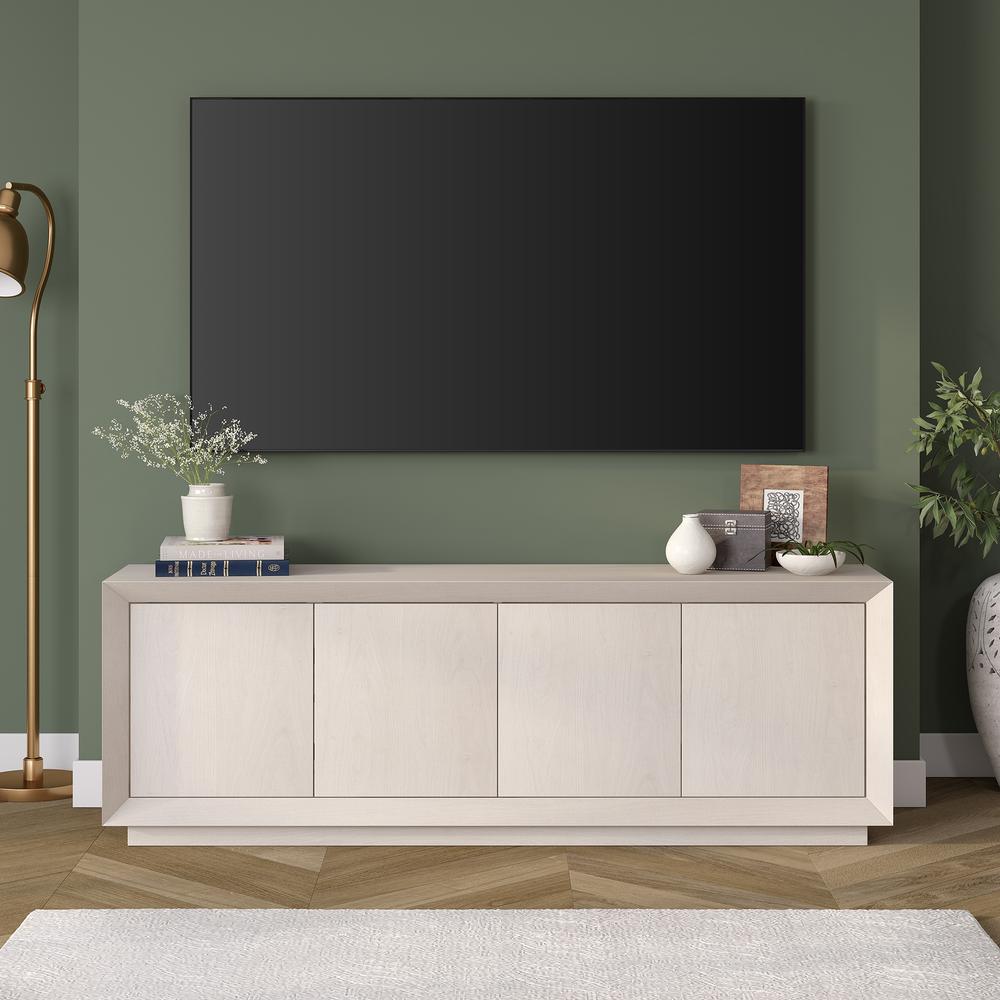 Oswald Rectangular TV Stand for TV's up to 75" in Alder White. Picture 2