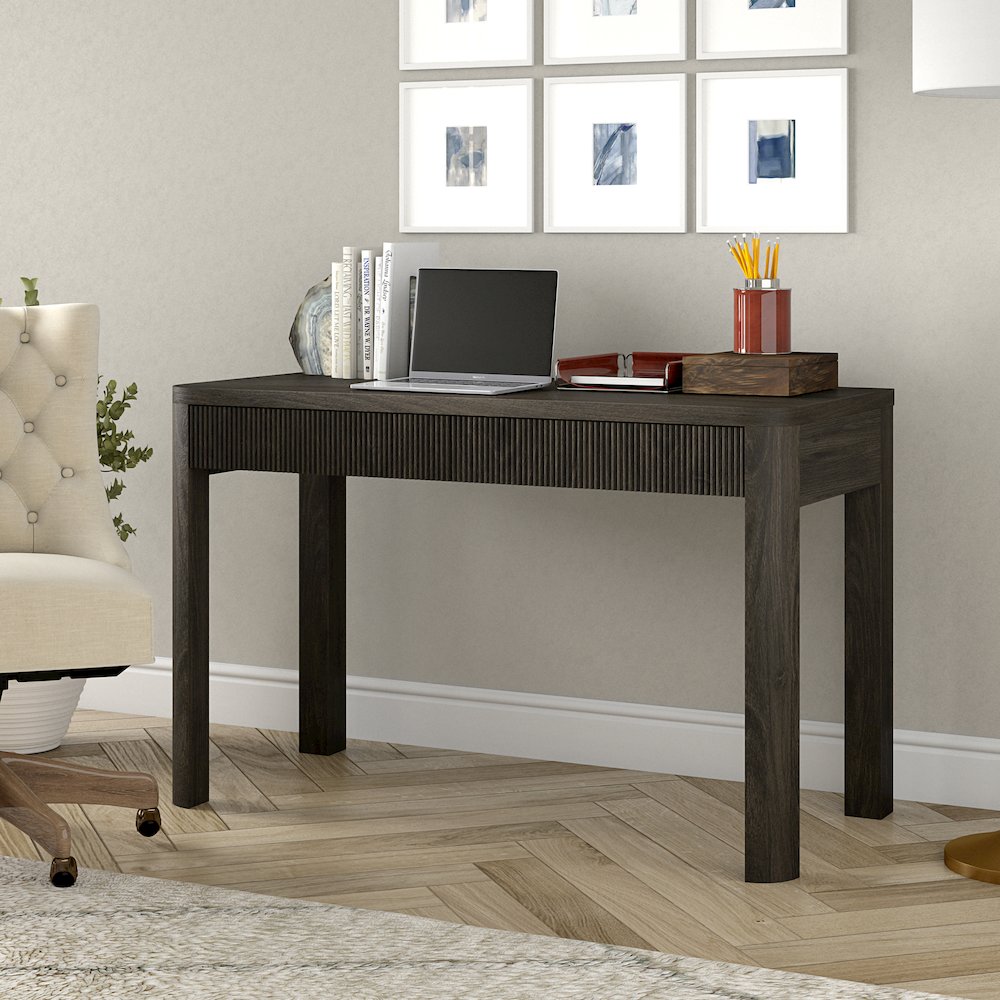 Mendoza 48'' Wide Rectangular Desk in Alder Brown. Picture 3