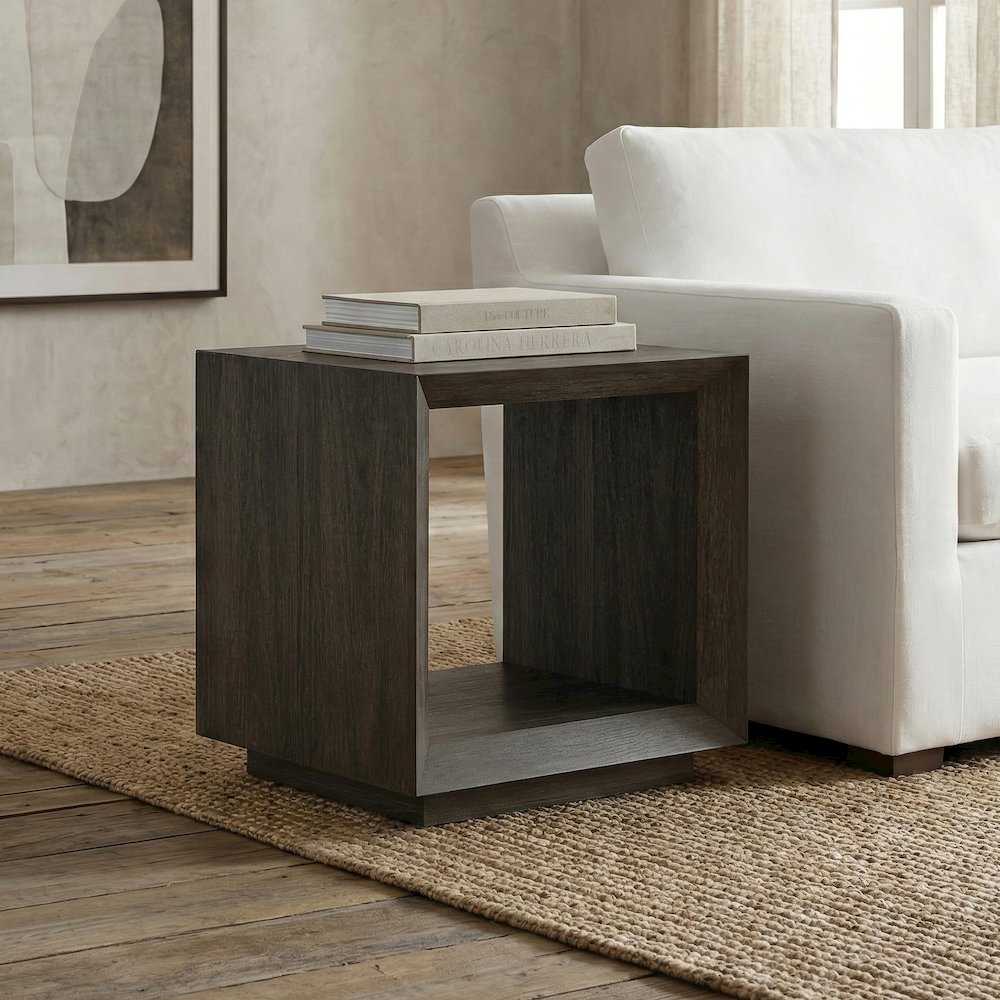 Henn&Hart 22'' Modern Rectangular End Table Side Table, Nightstand with Open. Picture 2