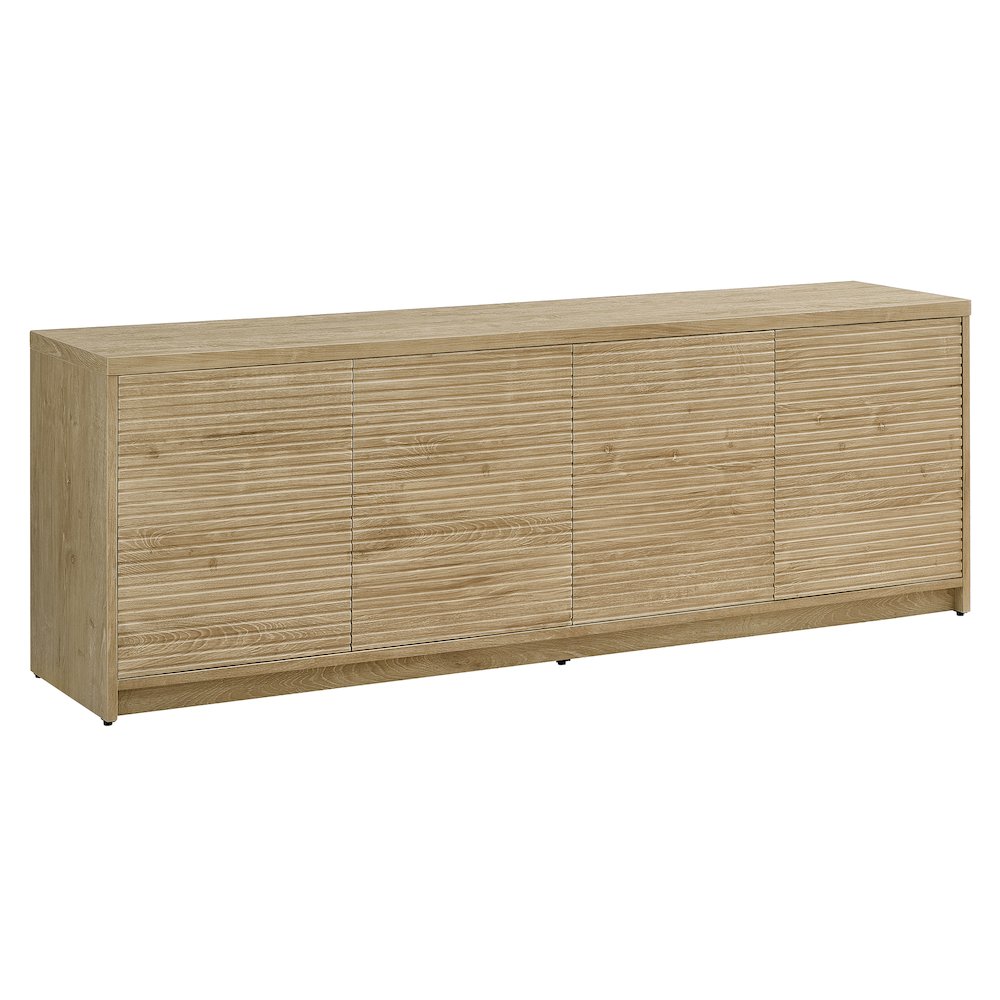 Desmond Rectangular TV Stand for TV's up to 78" in Light Oak. Picture 1