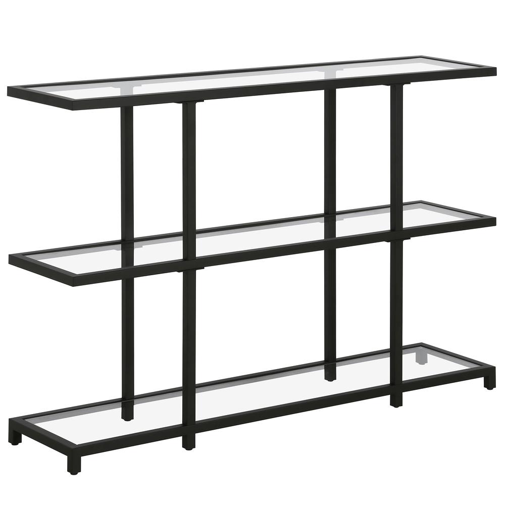 Greenwich 42'' Wide Rectangular Console Table in Blackened Bronze. Picture 1