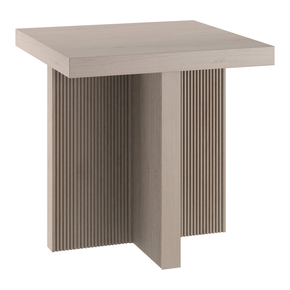 Boden 22" Wide Square Side Table in Alder White. Picture 1