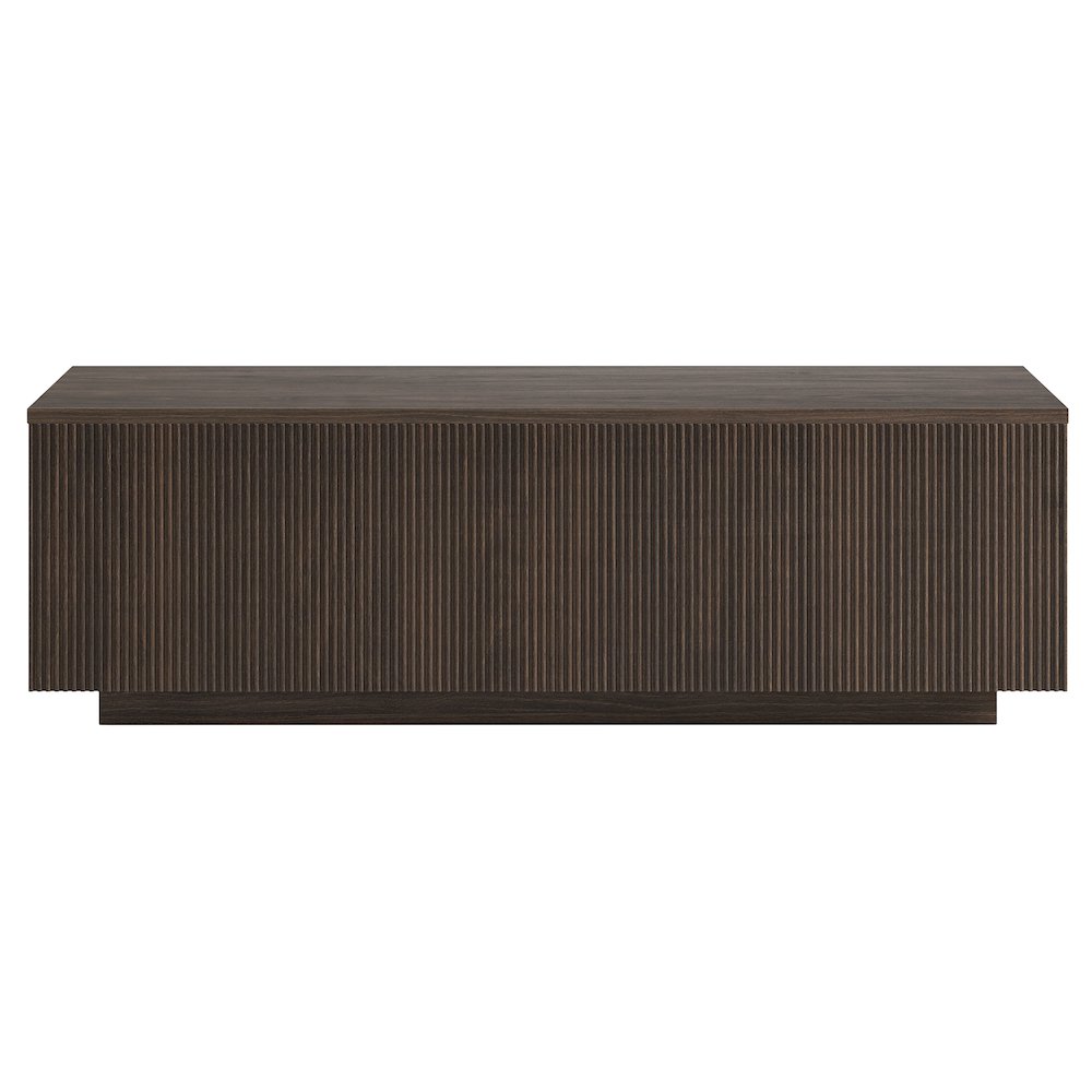 Reyes 48" Wide Rectangular Coffee Table in Alder Brown. Picture 2