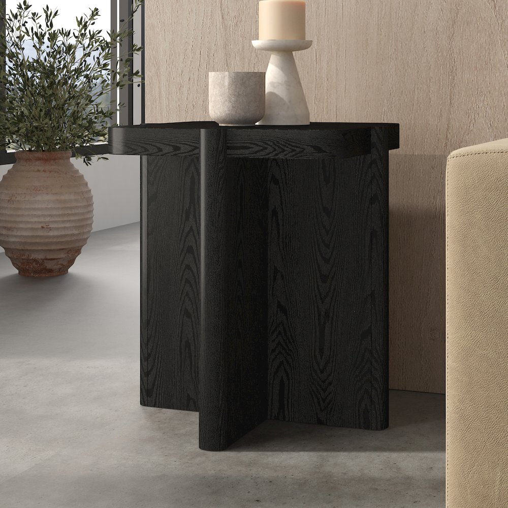 Henn&Hart 20" Modern Wooden Square End Table, Side Table , Nightstand with. Picture 2