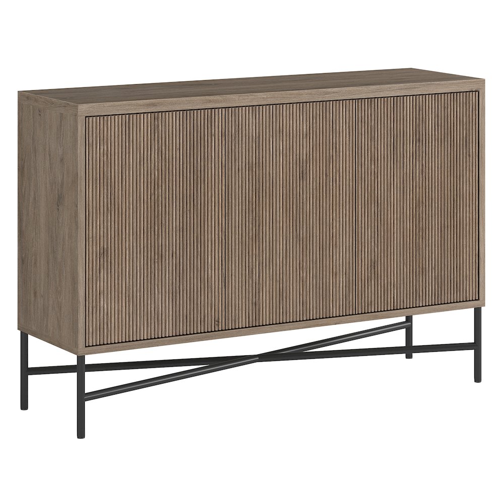 Brighton 48" Wide Rectangular Buffet Table in Antiqued Gray Oak. Picture 1