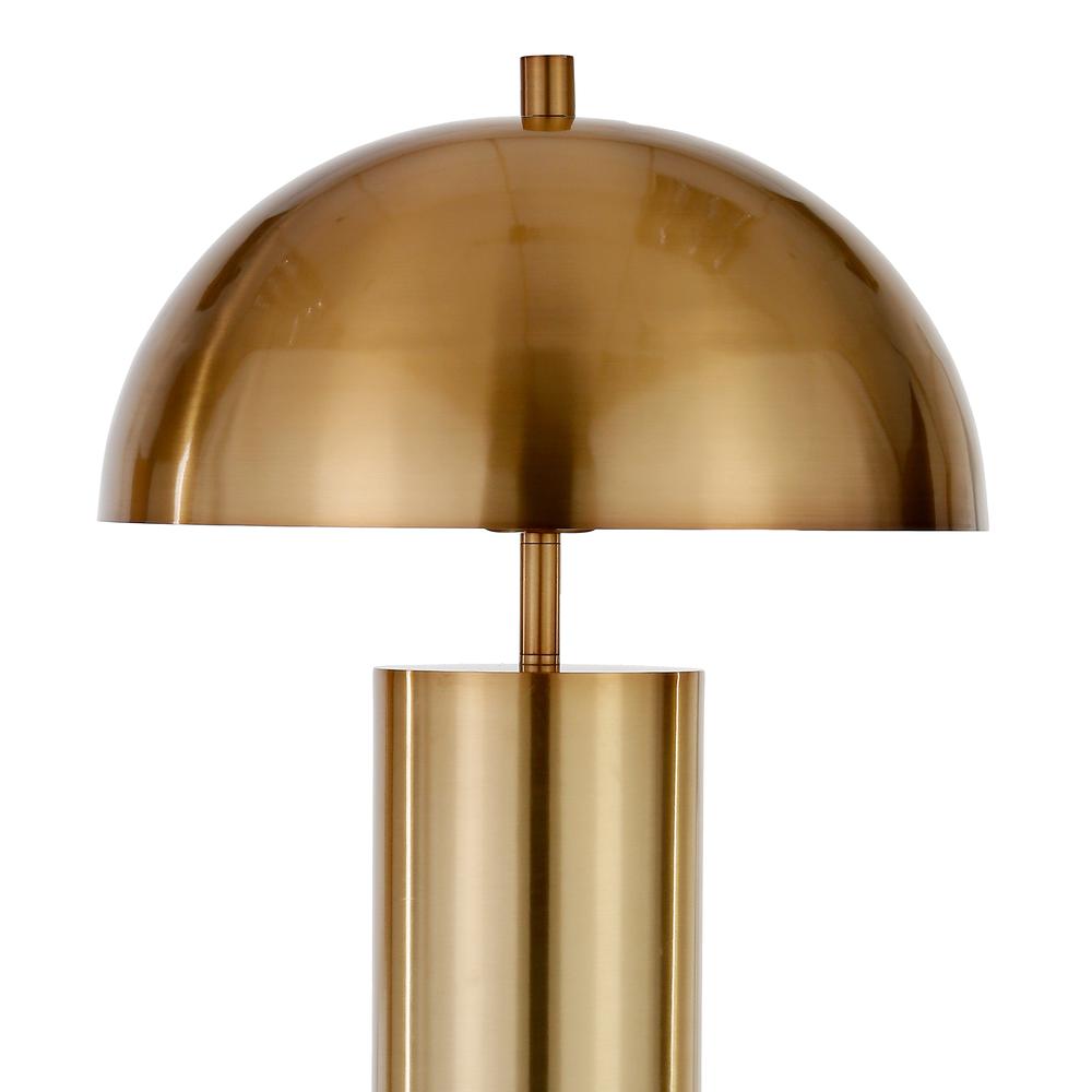 York 27" Tall Table Lamp with Metal Shade in Brass/Brass. Picture 2