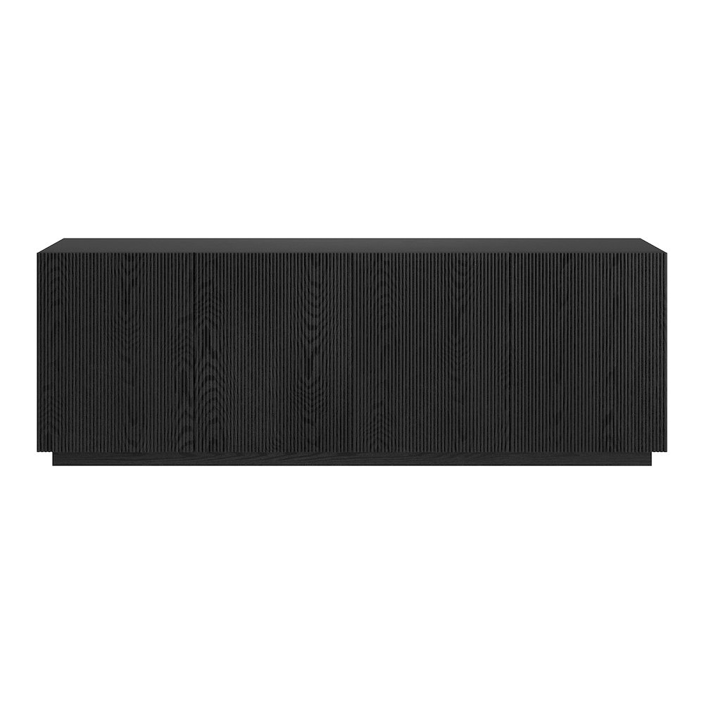 Halifax Rectangular TV Stand for TV's up to 75" in Black Grain. Picture 2
