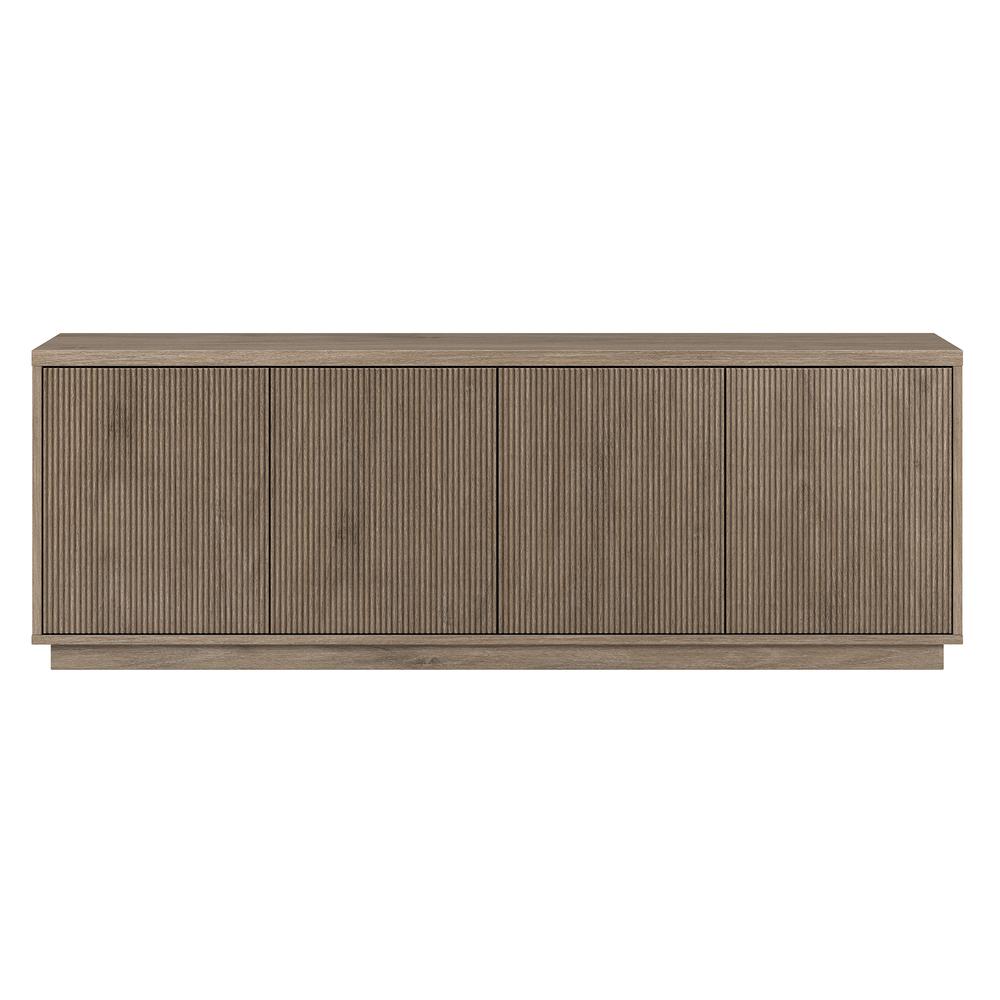 Hanson Rectangular TV Stand for TV's up to 75" in Antiqued Gray Oak. Picture 3
