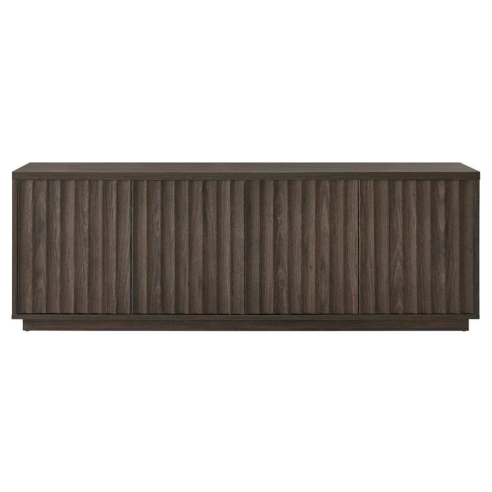 Bourne Rectangular Fluted TV Stand for TV's up to 75" in Brown Oak. Picture 2