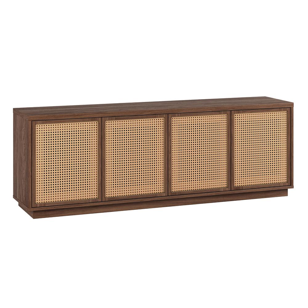 Pryce Rectangular TV Stand for TV's up to 78" in Satin Walnut. Picture 2