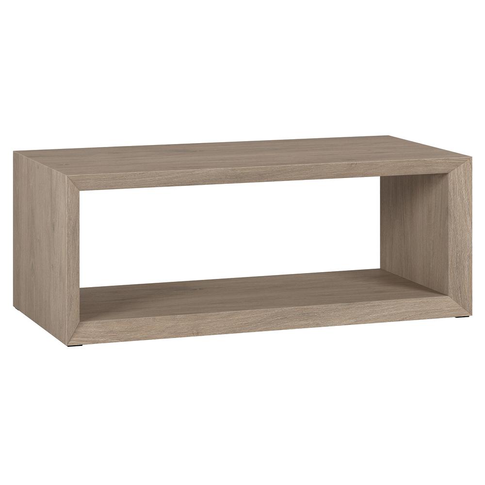 Osmond 48" Wide Rectangular Coffee Table in Antiqued Gray Oak. Picture 2