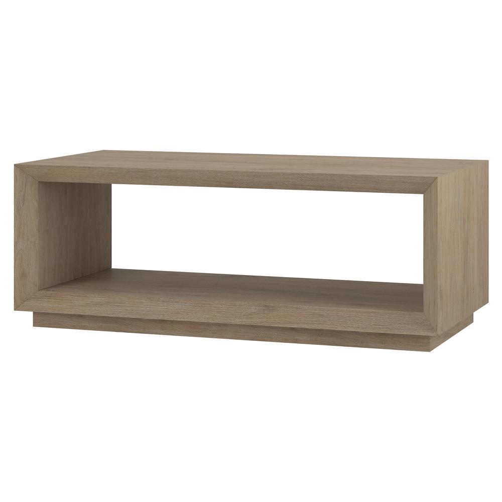Tannen 48" Wide Rectangular Coffee Table in Antiqued Gray Oak. Picture 3