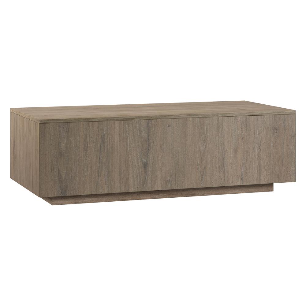 Paxton 48" Wide Rectangular Coffee Table in Antiqued Gray Oak. Picture 2
