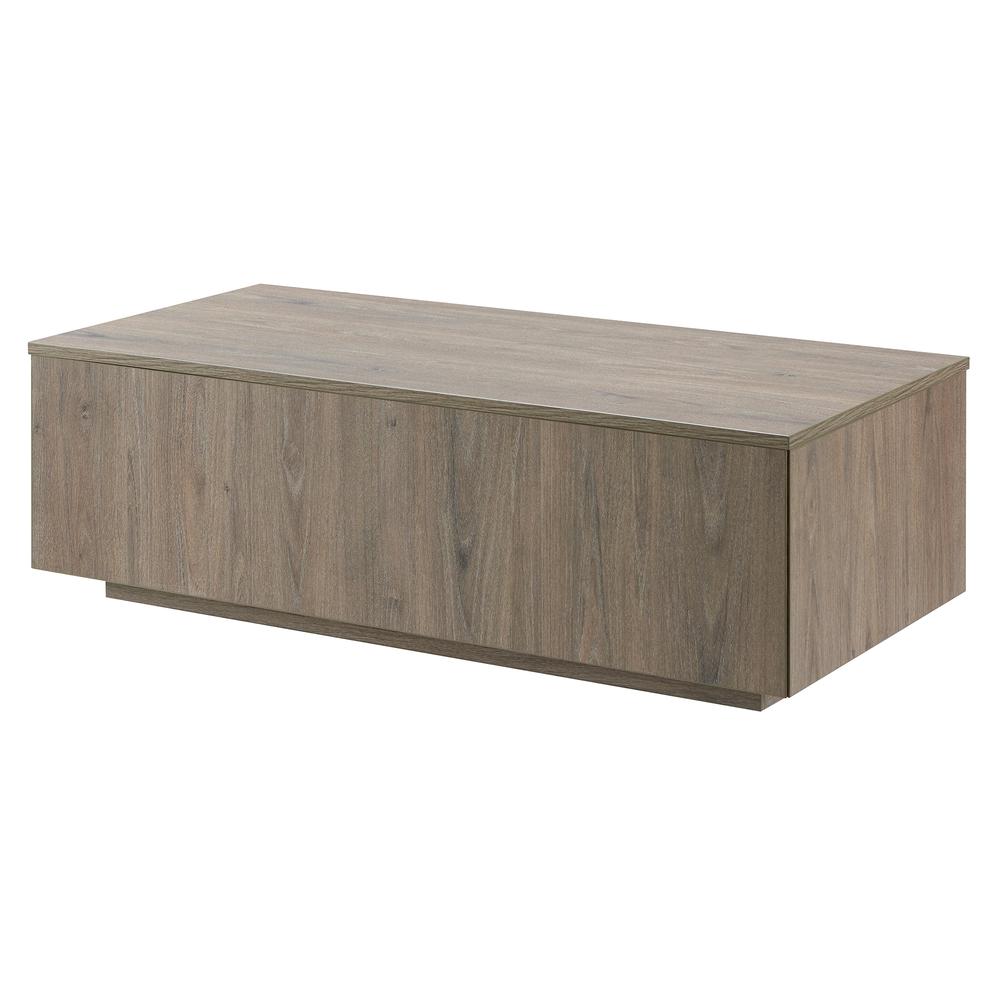 Paxton 48" Wide Rectangular Coffee Table in Antiqued Gray Oak. Picture 3