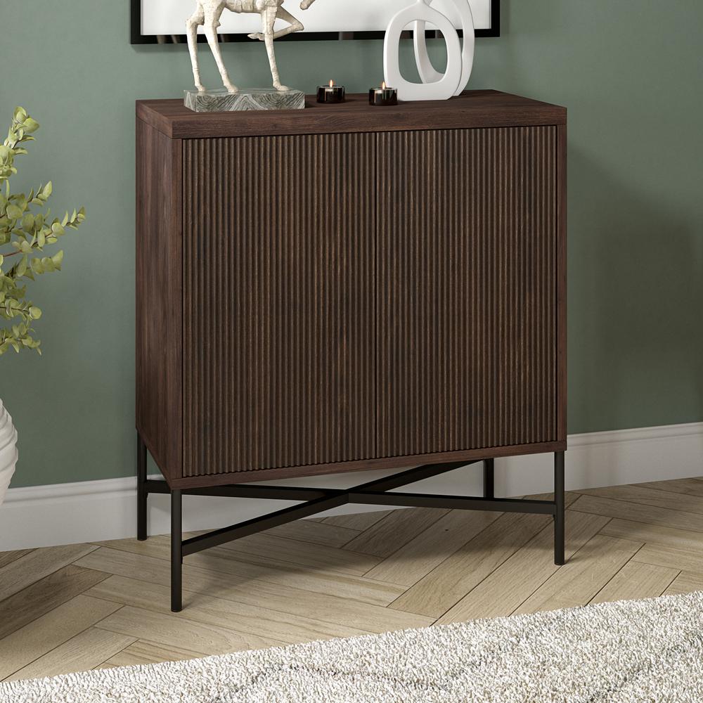 Brighton 28" Wide Rectangular Accent Cabinet in Alder Brown. Picture 2