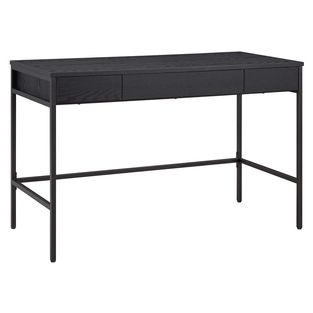 Evans 47.75'' Wide Rectangular Writing Desk in Black. Picture 1