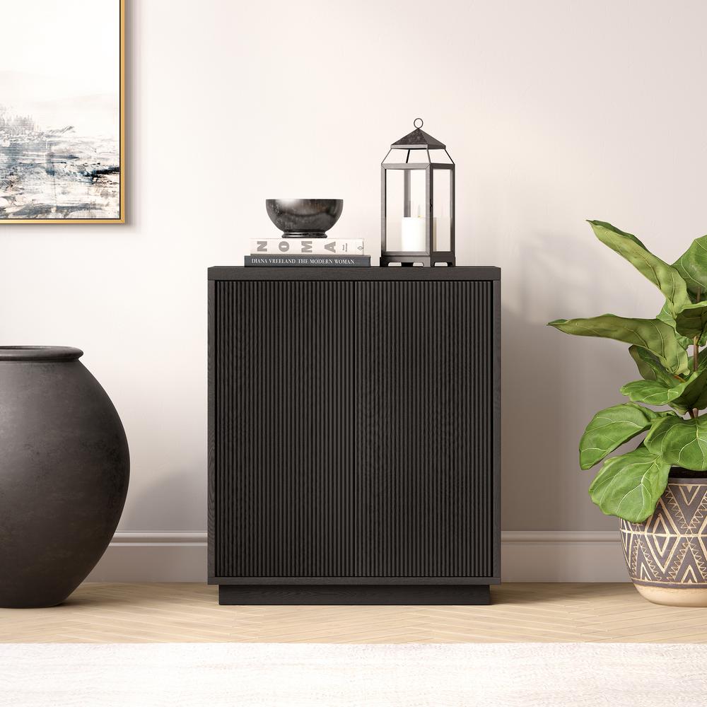 Alston 28" Wide Rectangular Accent Cabinet in Black Grain. Picture 7
