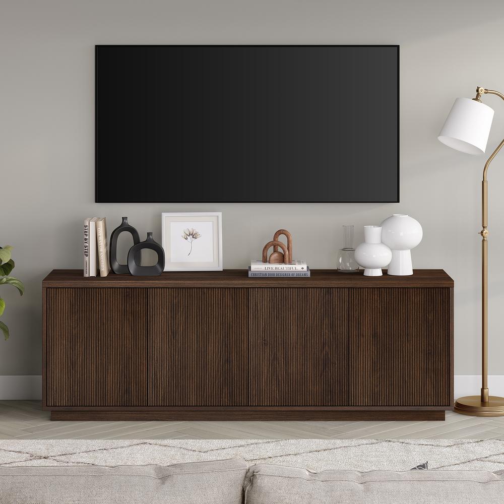Hanson Rectangular TV Stand for TV's up to 70" in Alder Brown. Picture 2