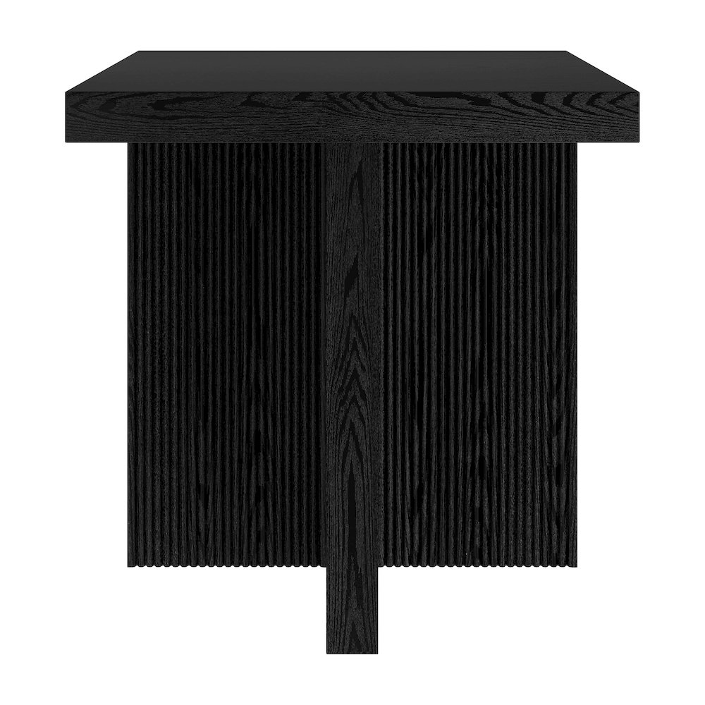 Boden 22" Wide Square Side Table in Black Grain. Picture 2