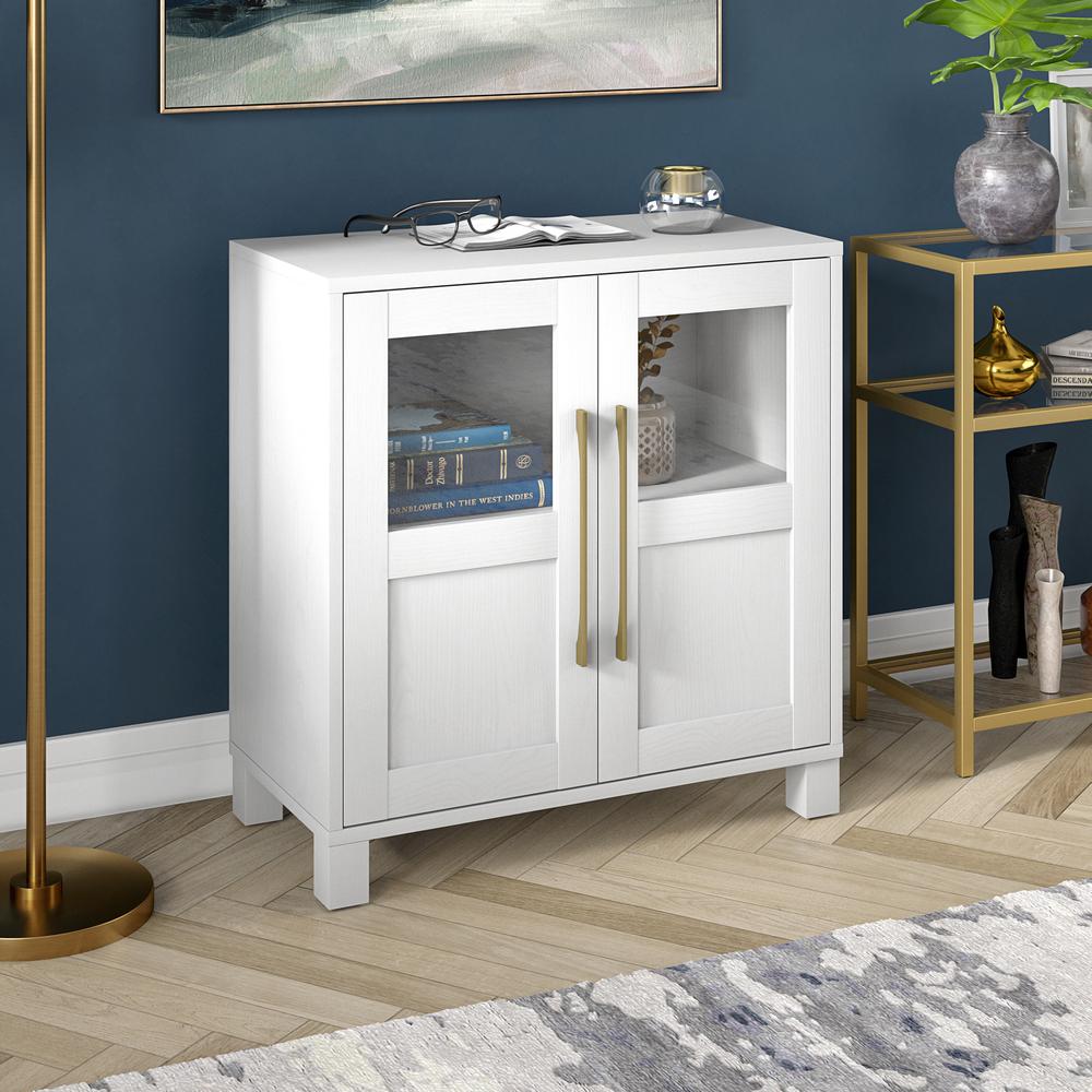 Holbrook 28" Wide Rectangular Accent Cabinet in White. Picture 3