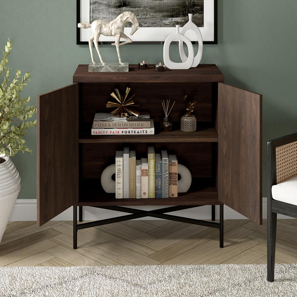 Brighton 28" Wide Rectangular Accent Cabinet in Alder Brown. Picture 4