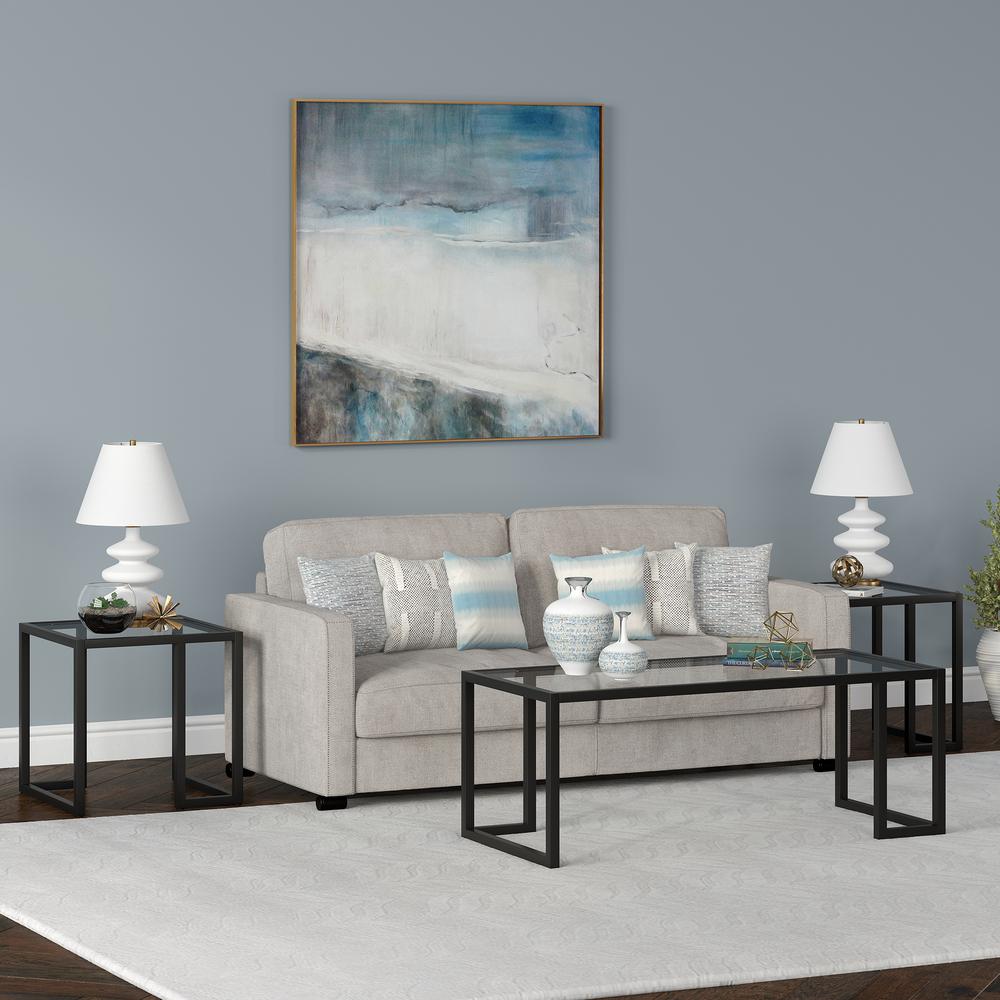 Oscar 45'' Wide Rectangular Coffee Table in Blackened Bronze. Picture 4