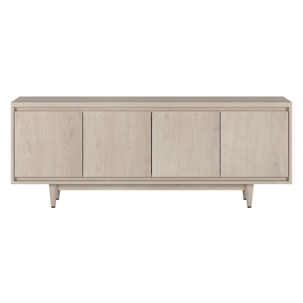 Duran Rectangular TV Stand for TV's up to 75" in Alder White. Picture 2