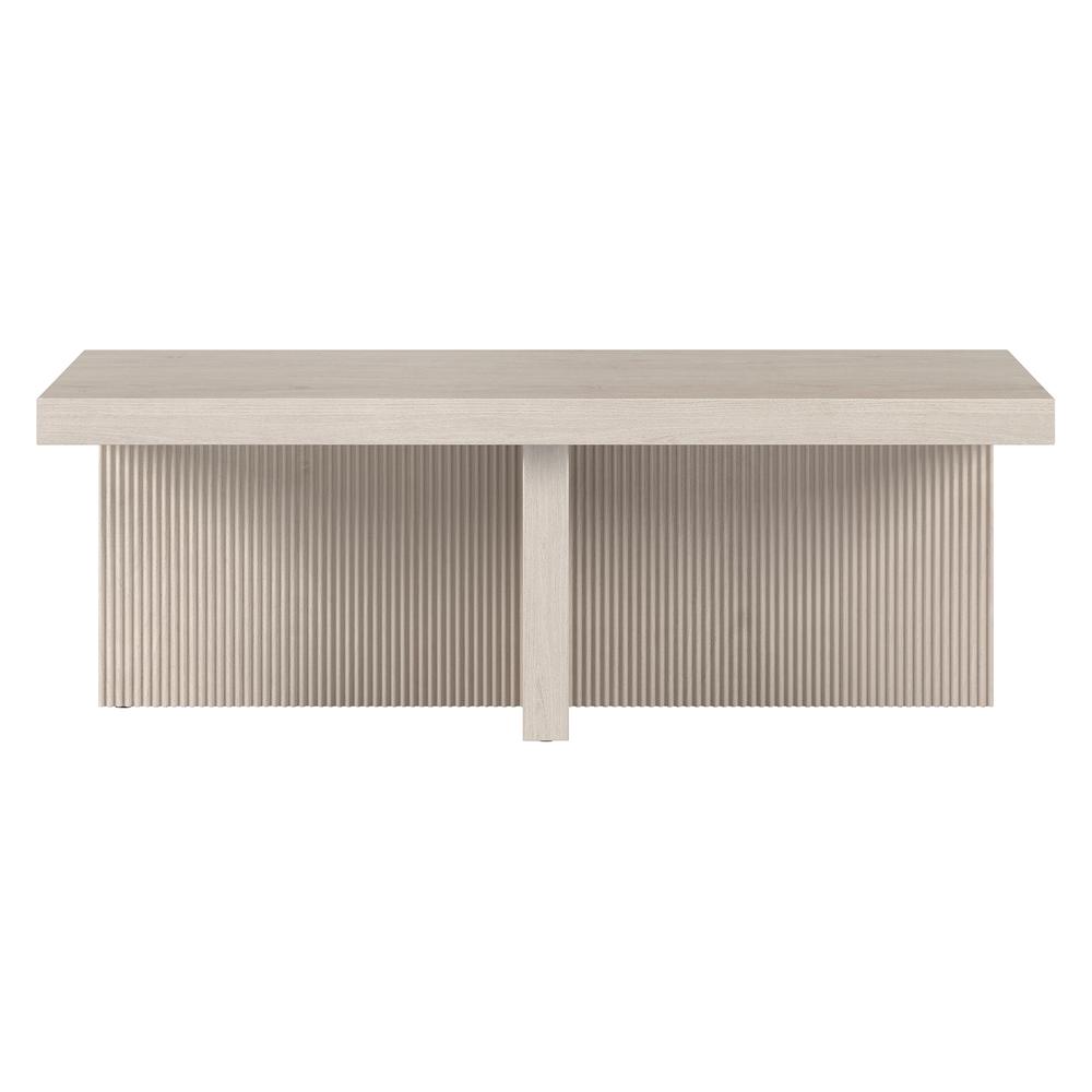 Holm 44" Wide Rectangular Coffee Table in Alder White. Picture 2