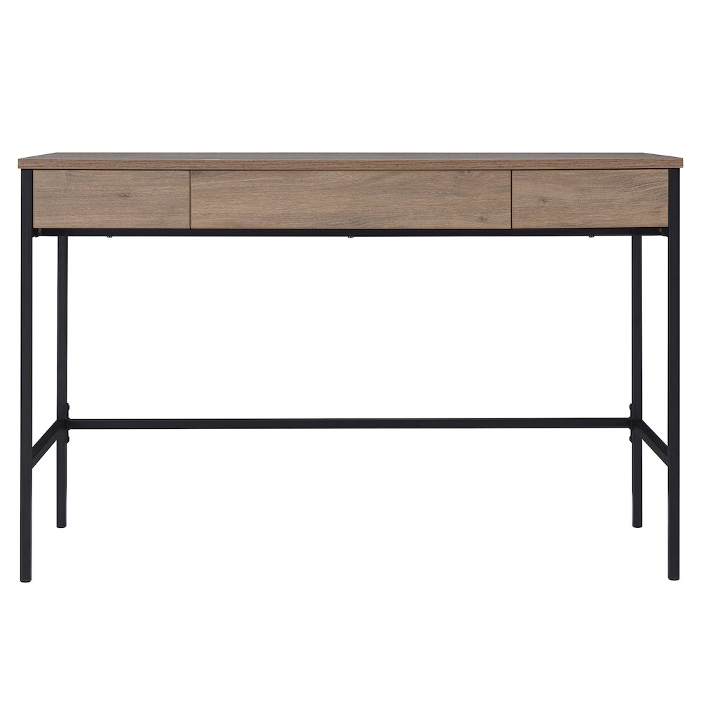 Evans 47.75'' Wide Rectangular Writing Desk in Antiqued Gray Oak. Picture 3