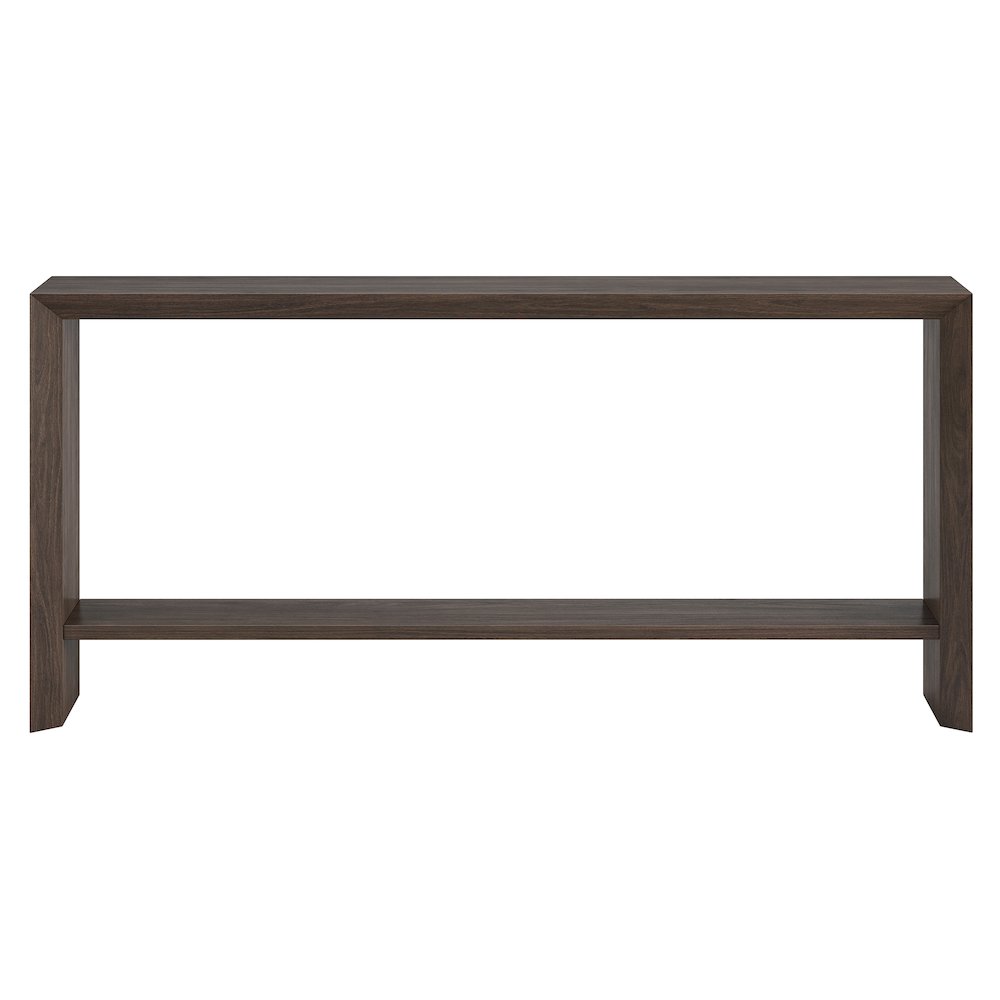 Osman 64" Wide Rectangular Console Table in Alder Brown. Picture 2