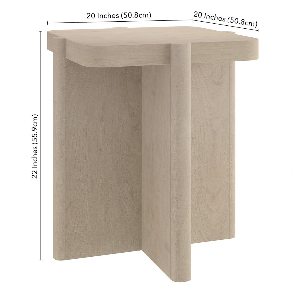 Henn&Hart 20" Modern Wooden Square End Table, Side Table , Nightstand with. Picture 5
