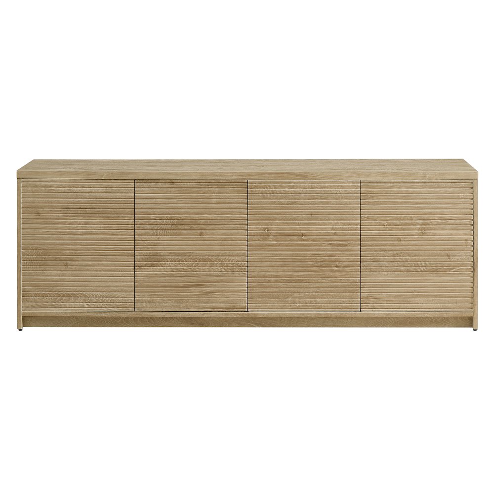 Desmond Rectangular TV Stand for TV's up to 78" in Light Oak. Picture 2